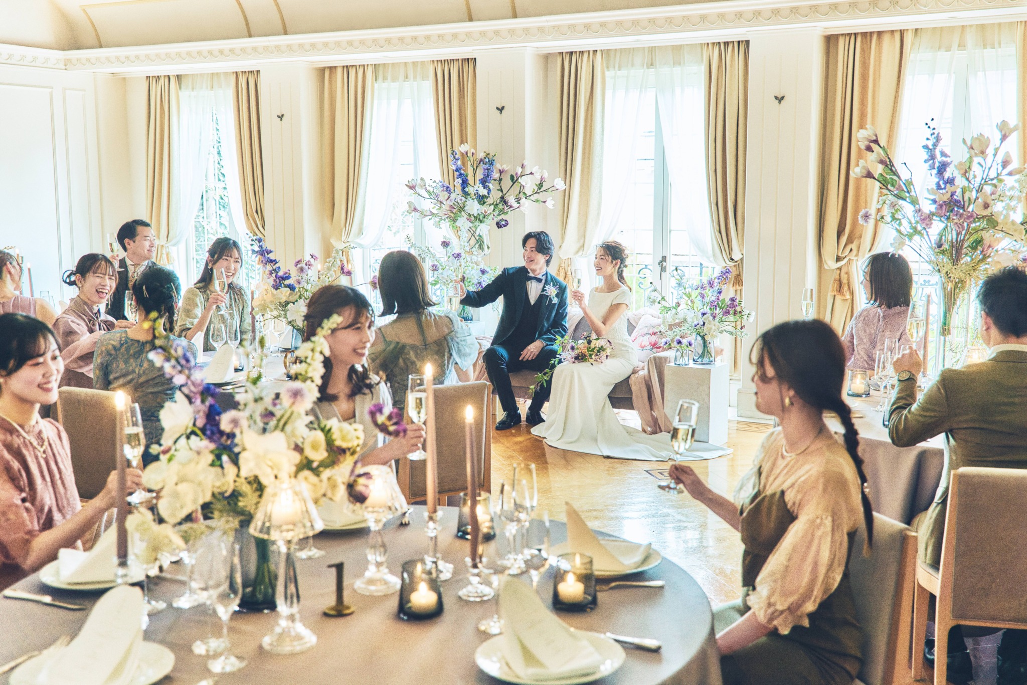 クラシカルな空間をふたり色に出来る「空間」にもこだわり、ゲストを飽きさせないのが魅力です